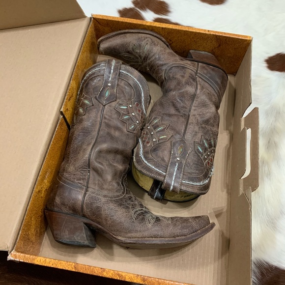 TONY LAMA • Leather Boots “Chocolate Rancho” - Picture 1 of 16